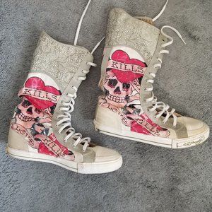 Ed Hardy boots size 8